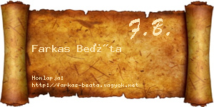 Farkas Beáta névjegykártya