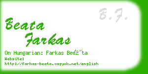 beata farkas business card